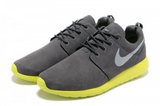 Nike耐克赤足跑鞋 2012新款roshe run反毛皮灰黄 男