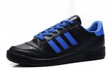 Adidas阿迪三叶草休闲板鞋 2012新款DECADE HI 经典低帮黑蓝 男