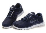 Nike耐克赤足跑鞋 2012新款RUN+3深蓝 男