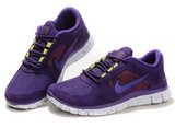 Nike耐克赤足跑鞋 2012新款RUN+3紫白 女