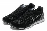Nike耐克赤足跑鞋 2012新款FREE TR FIT反毛皮黑白 男
