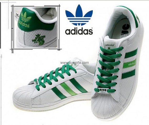 Adidas阿迪插卡板鞋 adicolor g6白绿 情侣