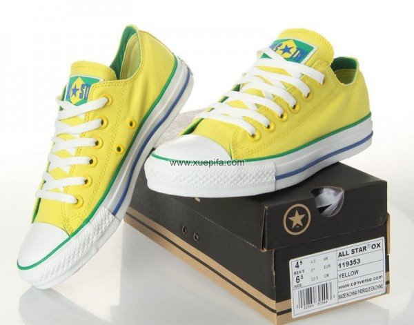 Converse匡威国旗 2010新款世界杯巴西低帮 情侣