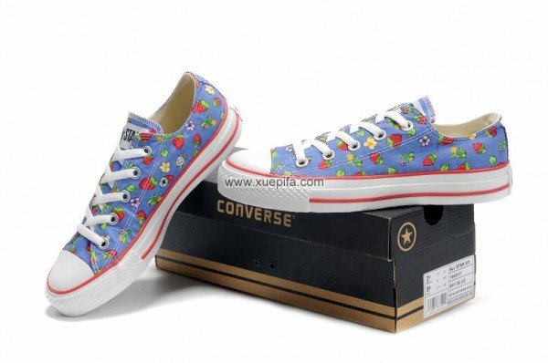 Converse匡威经典帆布 2010新款草莓蓝色 女