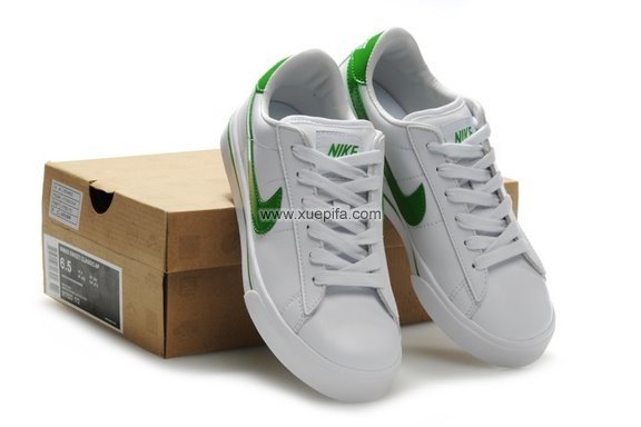Nike耐克文化鞋 2010新款902板鞋白绿 女