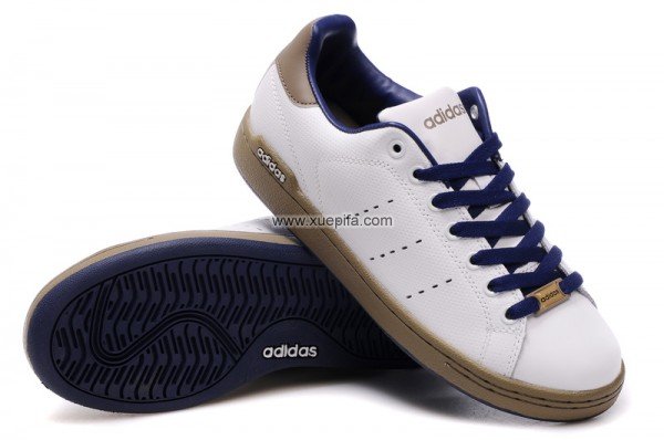 Adidas阿迪三叶草史密斯板鞋 2010新款2.5代白棕色 男