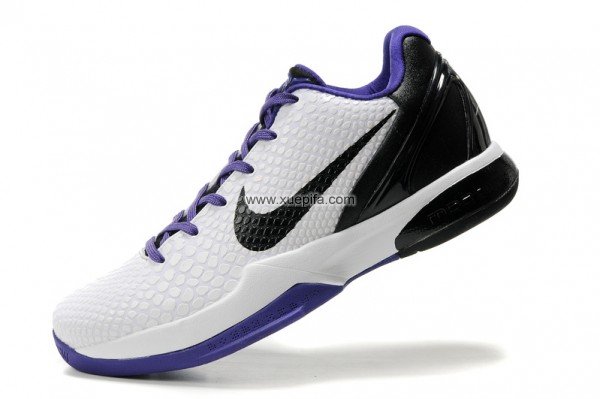 Nike耐克科比6代篮球鞋 2011新款白黑紫 男
