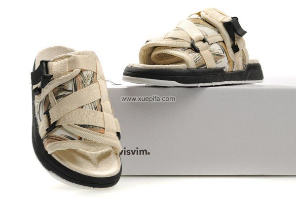 Visvim维维木陈冠希拖鞋 2011新款米白 男