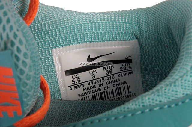 Nike耐克赤足跑鞋 2011新款free run 刘翔天蓝桔 女