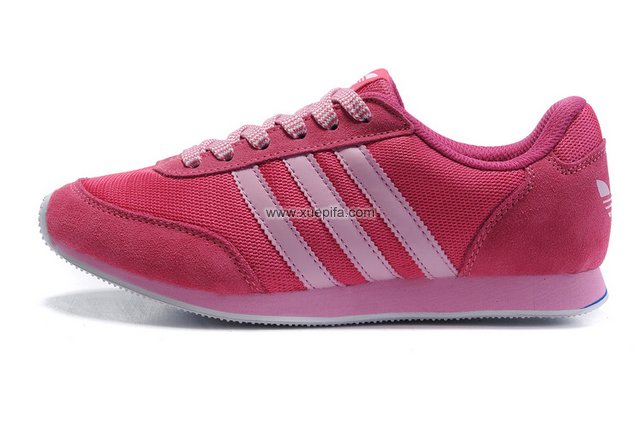 Adidas阿迪三叶草运动跑鞋 粉红色 女