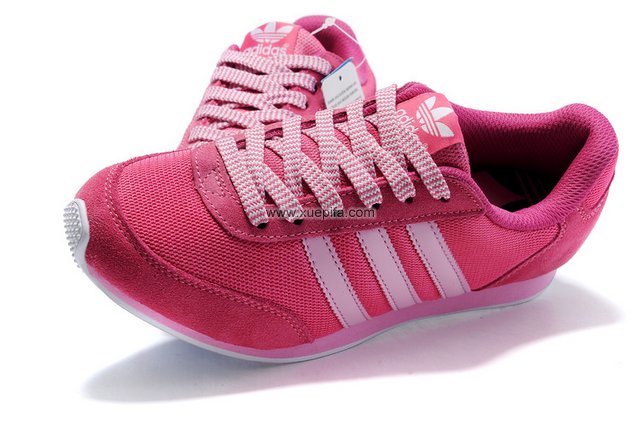 Adidas阿迪三叶草运动跑鞋 粉红色 女