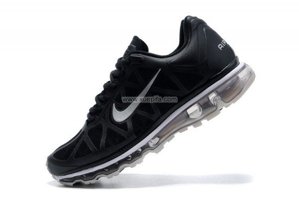 Nike耐克Air max跑鞋 09五代网面黑银 男