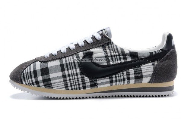 Nike耐克阿甘鞋 2011新款格子黑灰 情侣