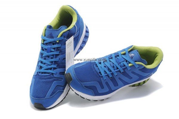 Adidas阿迪三叶草清风跑步鞋 2011新款时尚蓝白 男