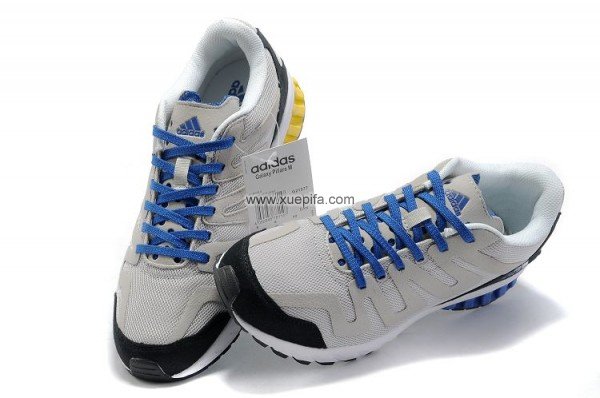 Adidas阿迪三叶草清风跑步鞋 2011新款时尚灰蓝 男