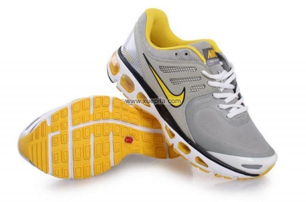 Nike耐克Air max跑鞋 2010网面 灰黄 男