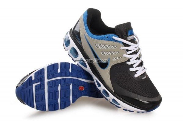 Nike耐克Air max跑鞋 2010网面 黑灰蓝 男