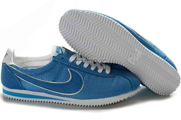 Nike耐克阿甘鞋 2011新款炫彩透气兰白 情侣