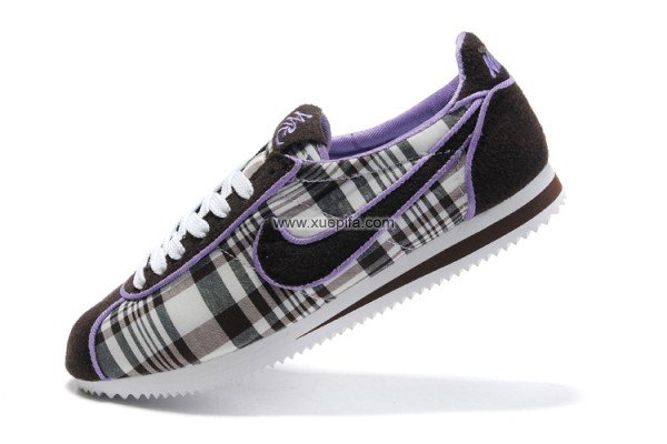 Nike耐克阿甘鞋 2011兔年格子棕紫色 情侣