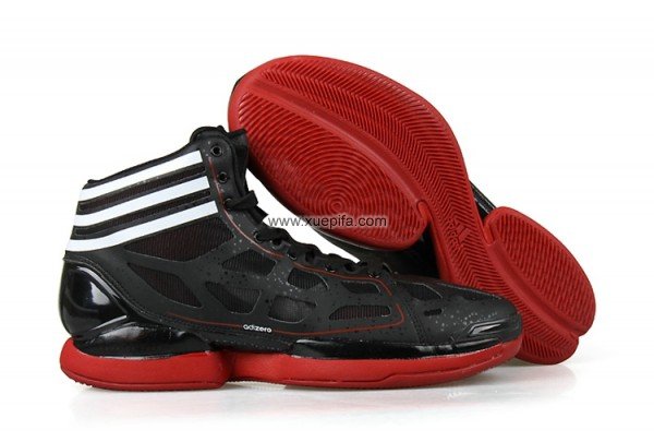 Adidas阿迪罗斯篮球鞋 adizero crazy light nba黑红 男