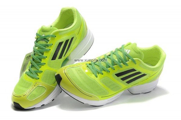 Adidas阿迪三叶草清风跑步鞋 2011新款0611荧光绿 男