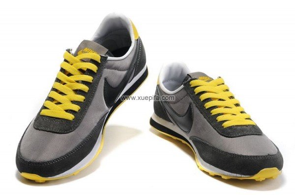 Nike耐克轻跑鞋 2011新款elite si复古古碳灰黄 男