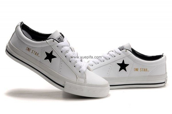 Converse匡威木村 2011新款系带one star白黑 情侣