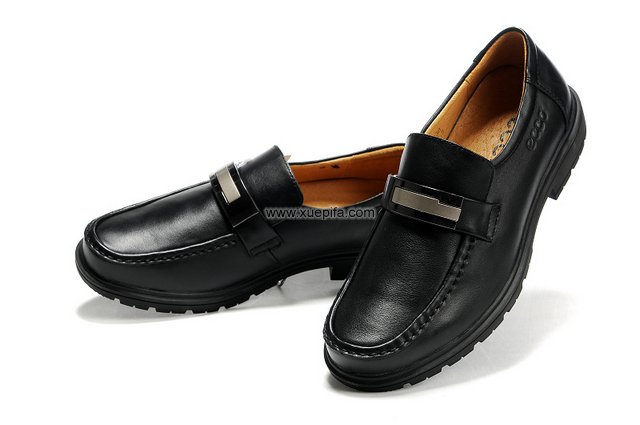 爱步皮鞋 黑 男