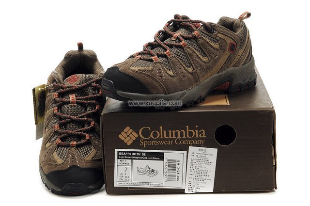 哥伦比亚登山鞋 深棕 男