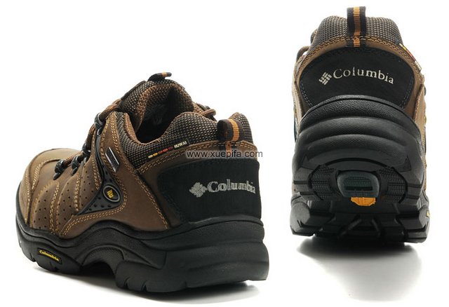 哥伦比亚登山鞋 防水袜套浅棕 男