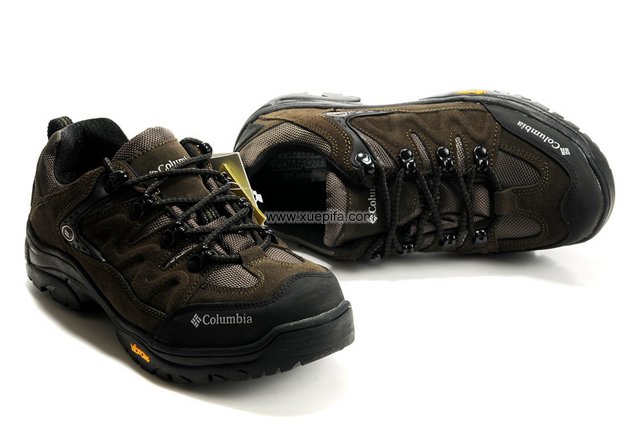 哥伦比亚登山鞋 钢扣绿色 男