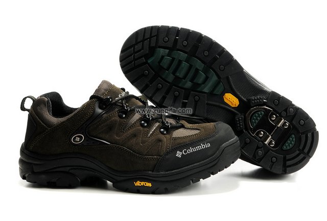 哥伦比亚登山鞋 钢扣绿色 男