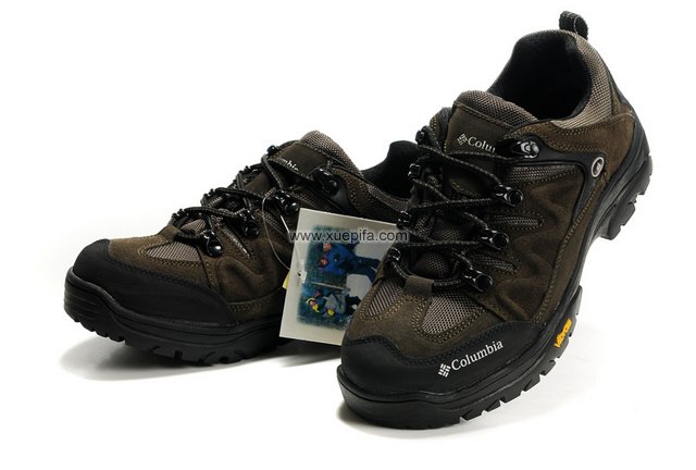哥伦比亚登山鞋 钢扣绿色 男