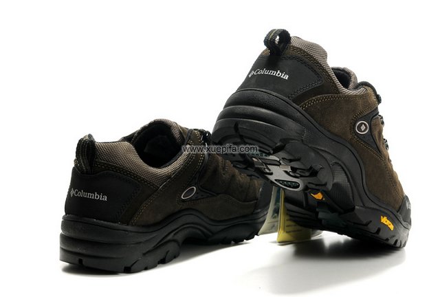 哥伦比亚登山鞋 钢扣绿色 男