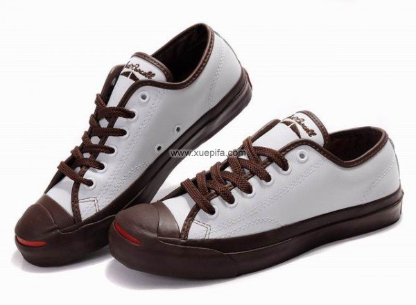 Converse匡威开口笑 2011新款系带白巧克力皮 男女