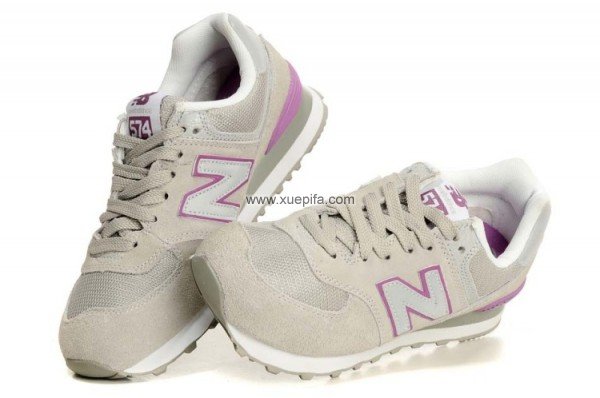 NewBalance新百伦574跑步鞋 复古灰紫色 女