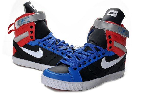 Nike耐克跳舞靴 2011新款潮流鞋黑蓝红高帮 男