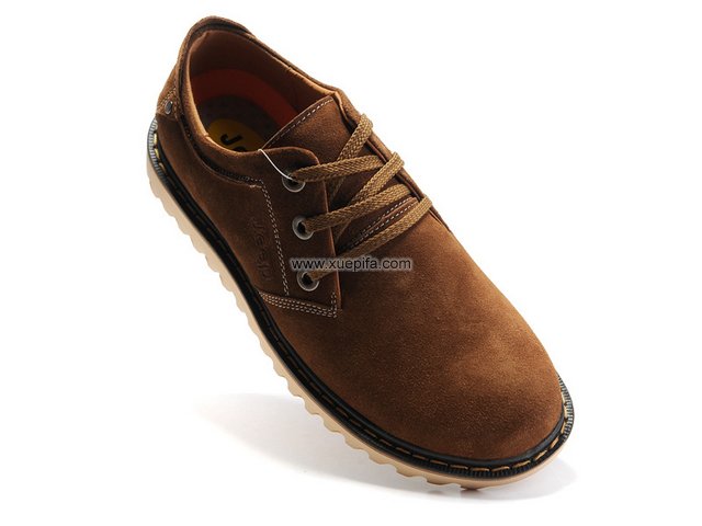 吉普休闲鞋 小牛绒皮棕色 男