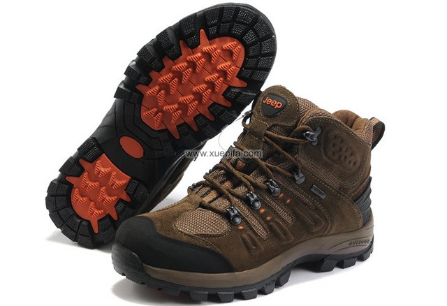 吉普登山靴 疯马皮棕色 男