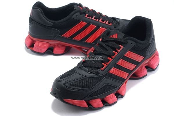 Adidas阿迪坦克 2012新款bounce轮二代跑鞋黑红 男