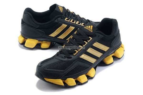 Adidas阿迪坦克 2012新款bounce轮二代跑鞋黑金 男
