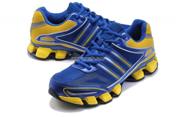 Adidas阿迪坦克 2012新款bounce链4代黄蓝色 男