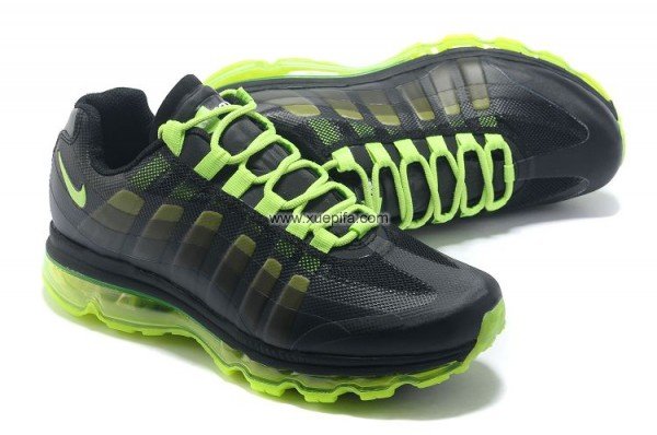 Nike耐克Air max跑鞋 2012新款95黑灰绿 男女