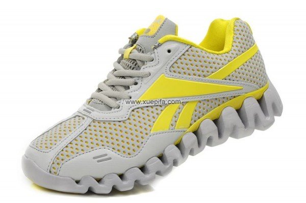 Reebok锐步阿凡达 2012新款毛毛虫波浪减震浅灰黄 女
