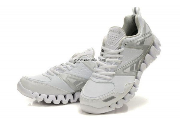 Reebok锐步zig-tech 2012新款毛毛虫皮面白银 女