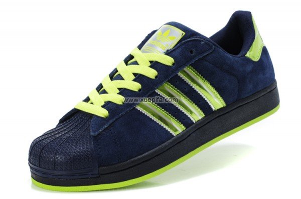 Adidas阿迪三叶草superstarII板鞋 2012新款陈奕迅代言蓝绿色 男女