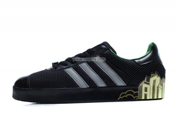 Adidas阿迪三叶草夜光城市 2012新款黑白色 男