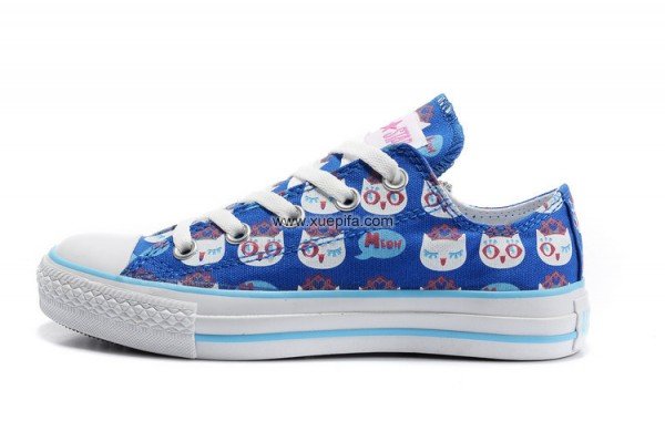 Converse匡威海外版 2012新款二代kt猫蓝色低帮 女
