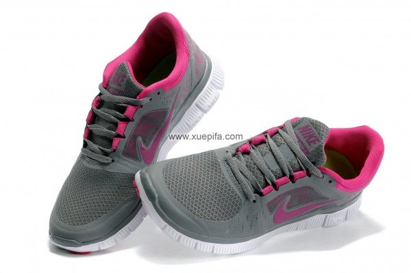 Nike耐克赤足跑鞋 2012超轻灰桃红 女