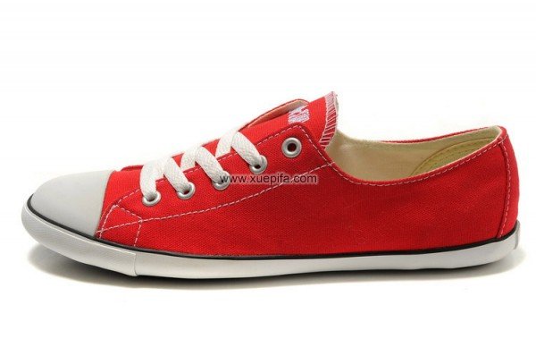 Converse匡威海外版 经典平底公主淑女低帮红色 女